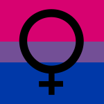 Bisexual female pride symbol black